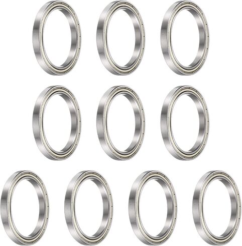 uxcell 10pcs 6902ZZ Bearing 15x28x7mm, Chrome Steel Double Shielded Precision Bearing, Lubricated Deep Groove Ball Bearings, P6 (ABEC 3) in Saudi Arabia