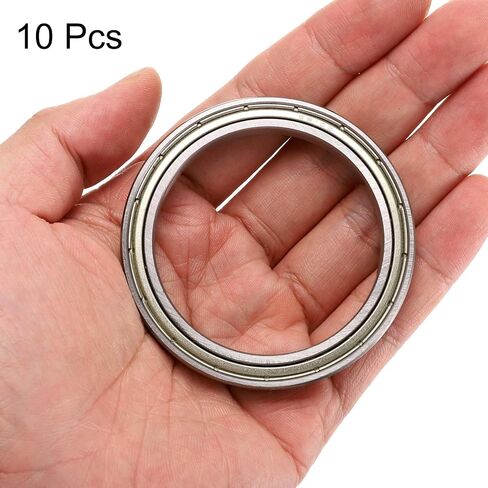 uxcell 10pcs 6902ZZ Bearing 15x28x7mm, Chrome Steel Double Shielded Precision Bearing, Lubricated Deep Groove Ball Bearings, P6 (ABEC 3) in Saudi Arabia