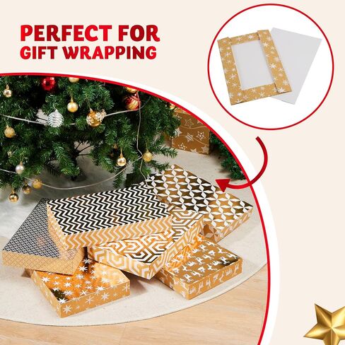 JOYIN 12 Pcs Christmas Stackable Gift Boxes Set with Lids, Xmas Nesting Box for Gift Wrapping Party Decor, Christmas Decorative Stacking Boxes with 4 Designs (1 Stanta,1 Snowman, 2 Elf Charcter) in Saudi Arabia