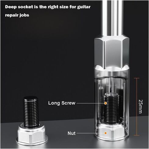 7mm Deep Nut Driver,7mm Guitar Truss Rod Wrench Tool for Guitar Adjustment (Total Length 260mm,7mm) in Kuwait