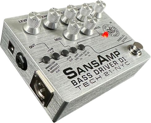 Tech 21 SansAmp Bass Driver DI - إصدار محدود للذكرى الثلاثين باللون الفضي - حزمة مع كابلين توصيل و3 مختارات باس من Dunlop in Saudi Arabia