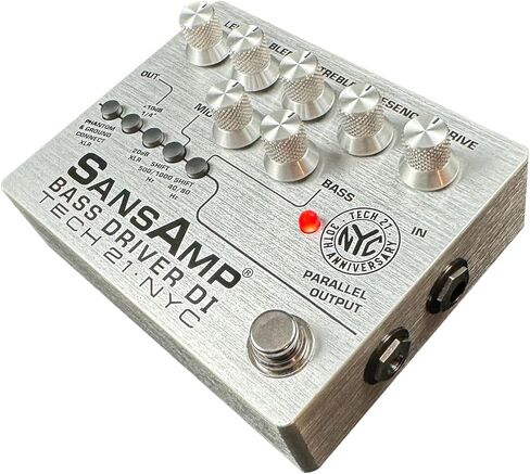 Tech 21 SansAmp Bass Driver DI - إصدار محدود للذكرى الثلاثين باللون الفضي - حزمة مع كابلين توصيل و3 مختارات باس من Dunlop in Saudi Arabia