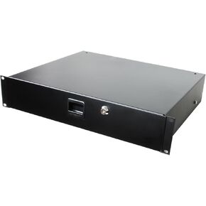 Penn Elcom 3233LK 3 Space (3U) Steel Rack Drawer with Slam Latch & Keyed Lock, 15.25 Inch Deep