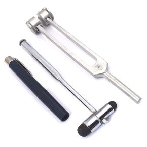 Set of 3 PCS Reflex Percussion Buck Hammer + PENLIGHT + Tuning Fork C 128 (PC Brand)