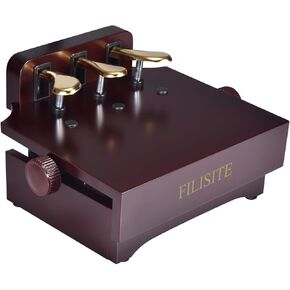 Piano Pedal Extender Adjustable Piano Foot Pedal Extender with 3 Pedal (Black)