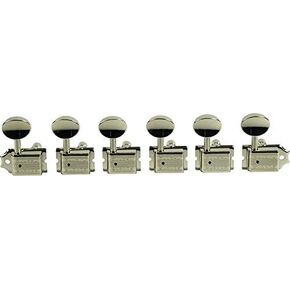 Kluson 6 In Line Locking Deluxe Series Tuning Machines Nickel