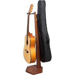 STRICH Acoustic Guitar Stand, HardWood 35.4" Height Floor Guitar Dispaly, Walnut Guitars Holder with Hanger for Home, Studio (FH1, Guitar Display) in Saudi Arabia