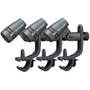 Sennheiser e 604 Microphone with Mic Clip and Pouch, 3 Pack
