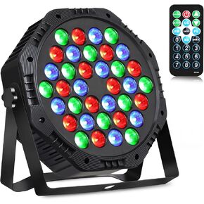 Rechargeable LED Par Can Lights, RGB Battery Powered Stage Lights Uplights, Party Lights with Sound Activated Remote & DMX Control for Festival Event Wedding Bar Church