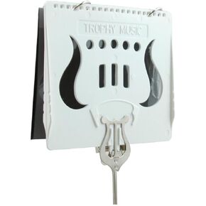 Trophy Music 5 Pocket Flip Folio Folder (White) (TR9430) for use in Marching Bands, or on Instruments. Made by Grover Music.