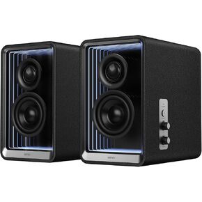 Edifier QR65 Active Monitor Speakers with 65W GaN Fast Charger Function, 70W RMS Bluetooth Computer Speakers with Hi-Res 24bit Wireless Audio, Subwoofer Out and Light Effects (Black) in Kuwait