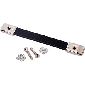 Guitar Amplifier Handle Vintage,PU Leather Internal Steel fixing Style Replacement Strap for Guitar Amplifiers Speaker (240, black3)
