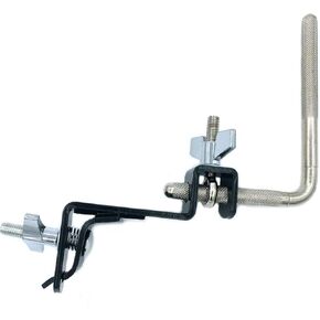 Cowbell Holder for Bass Drum Hoop Mount, Cowbell Mounting Bracket Cowbell Clamp with 10mm L- Arm for Jam Blocks Tambourine Drum Set Percussion Accessories