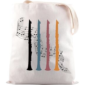 JNIAP Marching Band Gift Clarinet Player Tote Bag Clarinetist Gift For Music Teacher