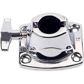 Alnicov Drum Kit Holder Base Plate Tom Cymbal Holder Clamp Musical Instrument Parts Zinc Alloy Universal Clamp Mounts Rack Bar,Chrome