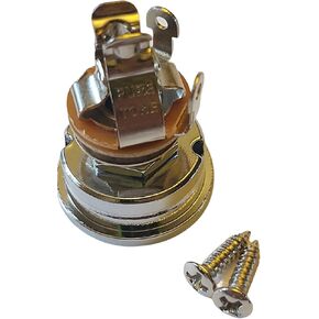 Nickel Electrosocket Jackplate with Pure Tone Full Contact Output Jack