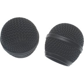 FDXGYH 2pcs Microphone Ball Head Mesh Grill Black Microphone Grille Head Mic Grill Replacement for SM58 Microphones