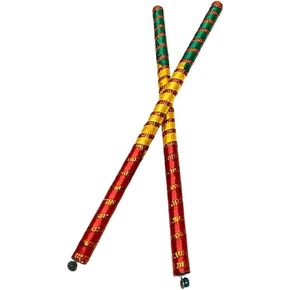 Dandiya Dandiayn Dandia for Home & Decor Navratri Celebrations Wooden Decorative Dandiya Stick for Garba in Navratras Any Event or in Wedding (Pack of 1 Pair)