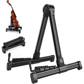 Foldable Lightweight Guitar Stands, Folding Guitar Holder Floor Stand for Electric Guitar, Acoustic Guitar, Ukulele, Violin, Banjo, Portable and Universal