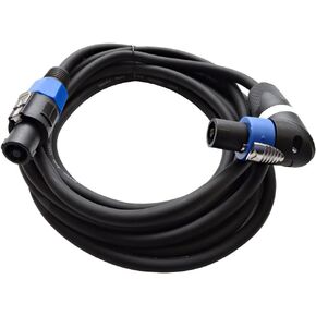 Seismic Audio - TW12SRT15 - 15 Foot Speakon to Right Angle Speakon PA/DJ Speaker Cable - 2 Conductor - 12 Guage