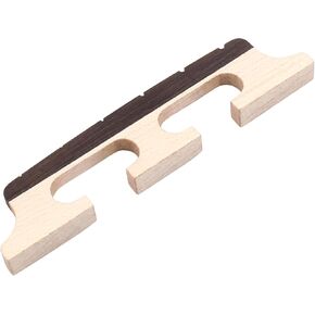 Piutouyar 5 String Banjo Bridge, Wooden Banjo Bridge Parts Replacement Ebony and Maple Banjo Bridge Accessories