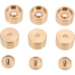 Totority Trumpet Upper and Lower Cover - 9pcs Trumpet Instrument Parts Trumpet Button Accessories Trumpet Piston Valve Trumpet Repair Kit Trumpet Replacement Parts Screw Copper