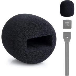محول ميكروفون محمول للمقابلة من YOUSHARES لـ Rode Wireless Go II/Wireless PRO/Wireless ME/DJI Mic/DJI Mic 2، محول ميكروفون محمول للمقابلة متوافق مع نظام الميكروفون اللاسلكي