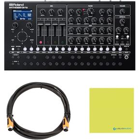 Roland SH-4D Desktop Synthesizer Bundle w/Roland RMIDI-B10 Black Series MIDI Cable and Liquid Audio Polishing Cloth