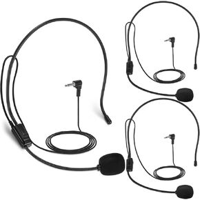 مجموعة كونوهان مكونة من 3 ميكروفونات لسماعات الهالوين، سلك مرن 3.5 مم لمضخم الصوت وليس الهاتف أو الكمبيوتر الشخصي، والمعلمين، ومكبرات الصوت، والمغني، والراقص، والمدربين، والعروض التقديمية، وكبار السن in Kuwait