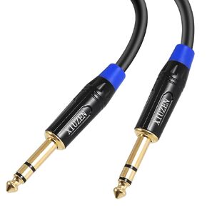 1/4 inch TRS Stereo Cable, Balanced Quarter-inch(6.35mm) TRS to 1/4" 6.35mm TRS Male to Male Jack Bidirectional Audio Path Cable -3 Feet