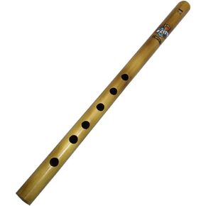 Bamboo C Straight Flute Fipple Flute 16 inch 6 Finger Holes Polished Wood Wind Instrument