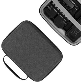 GEEKRIA Hard Shell Travel Case Compatible with Zoom G1X FOUR, B1X FOUR, A1X FOUR, Guitar Bass Multi-Effects Processor (Dark Grey)