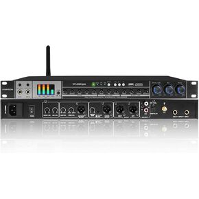 Karaoke Mixer,Professional Digital Pre-stage Effect Anti-howling Audio Processor with DSP Effect Echo USB MP3 Bluetooth Optical AUX For Stage, Performance,for inandon karaoke player
