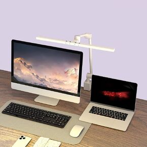 LED Desk Lamp with Clamp,Monitor Light Bar,Eye-Caring Desk Light,Ultra High Definition and Brightness Table Light,5 Modes 20 Brightness,No Screen Glare&Reduce Eye Fatigue for Reading,Study.