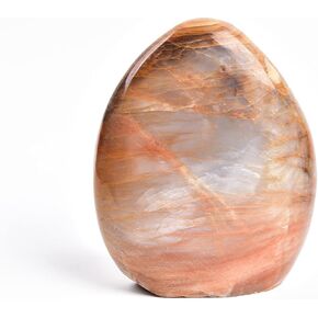 AMOYSTONE Red Agate Healing Crystal Decorative Gemstone Polished Home Table Decor, Irregular Single 0.7~1 LBS