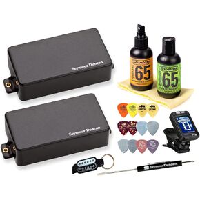 Seymour Duncan AHB-1s Blackout Active Humbucker Pickup Set - Bundle w/Tuner, Picks & Care Kit 11106-32-B