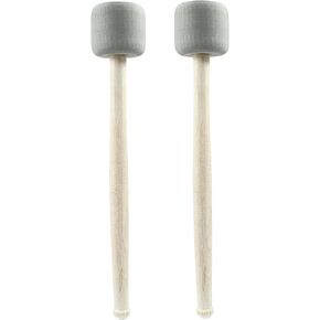 2 Pack Drum Mallet Wool Felt Drum Stick 13 Inch Drum Mallet Drum Stick Anti-slip Bass Percussion Sticks for Drums Snare Drums, Beige