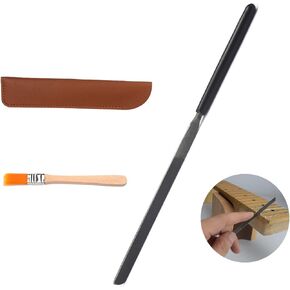 Guitar Fret End File Set - Professional Sharp Fret End Smoother with Safe Edges, Includes Leather Case and Cleaning Brush, Crafted with High-Carbon Steel - iLuiz