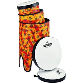 Meinl Percussion 3-Piece Bass Drum Set with Removable Pop Off Synthetic Heads, VivaRhythm Series-NOT Made in China-Stackable Design and Non-Slip Rubber Bottom, 2-Year Warranty (VR-BDPOSET-SH)