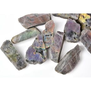AMOYSTONE 1 Lb Bulk Amethyst Cluster Natural Blue Electroplated Crystal Raw Purple Quartz Crystals Amethyst Cluster Wholesale for Home Decor Gifts Reiki