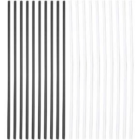 20pcs Guitar Fingerboard Side Marker Guitar Fretboard Fingerboard Side Dot Music Instrument Inlay Dots for Guitar Bass White + Black Performance Accessory