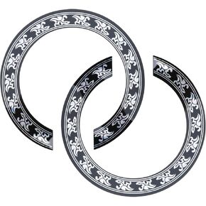 Create idea 2PCS Guitar Sound Hole Sticker Self-Adhesive Acoustic Guitar Inlay Decal Classical Guitar Rosette Decoration Decal Musical Instrument Accessory 104mm