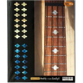 Fret Markers Inlay Stickers Decals for Ukuleles - Slotted Diamonds (2 Colours Set)