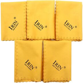 Alnicov 5PCS Polishing Cleaning Cloth，for Musical Instrument Guitar Violin Piano Clarinet Trumpet Sax