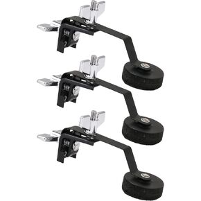 Bstinay 3PCS Metal Drum Damper Mute Silencer Black Drum Damper Mute Silencer For Snare Drum 12 Inches & 14 Inches & 16 Inches