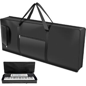 61 Key Piano Keyboard Case Bag 39.3''x15.7''x5.9'', Portable Electric Piano Case with 2 Side Pockets, 420D Oxford Cloth, Padded Keyboard Gig Bag with Handles and Adjustable Shoulder Straps