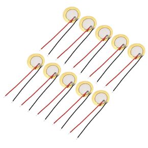 uxcell 10 Pcs Piezo Discs 20mm Acoustic Pickup Transducer Prewired Microphone Trigger Drum Guitar
