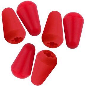 6 Pcs Red Plastic Tips Cap 5 Way Guitar Pickup Selector Switch Knob Cap Pack of Electric Guitar Parts