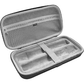 Dual microphone storage case, compatible with Bietrun SY-WXM-2, WXM02, WXM19, WXM31, Shur BLX2 PG58, hard-shell microphone portable bag, travel protection pouch with cable storage (black)