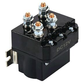 Solenoid Relay, Winch Relay Solenoid Replacement Contactor for 8000-15000lbs Truck Jeep Winches (12V 500A)